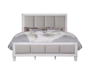 Katia - Eastern King Bed - Light Gray Linen