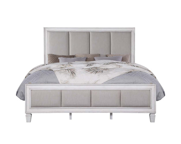 Katia - Eastern King Bed - Light Gray Linen