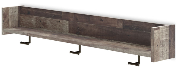 Neilsville - Black / Gray - Wall Mounted Coat Rack w/Shelf