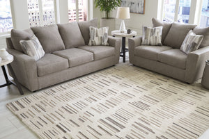 Leesdale - Ivory / Brown / Black - Large Rug