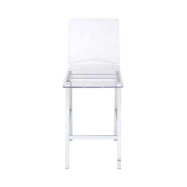  formed to be comfortable yet stylish. With a chrome finish metal frame and heavy duty acrylic seat