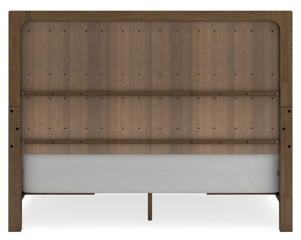 Cabalynn - Light Brown - California King Panel Bed With Storage