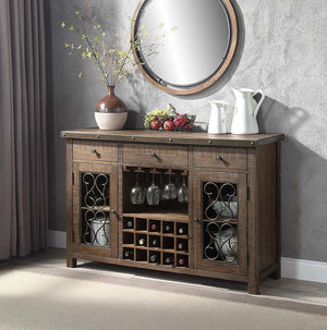 The dining table is where the greatest memories are formed. Gather friends and family around the Raphaela dining table in weathered cherry. Its ample tabletop will seat your guests comfortably, which makes it great for hosting dinner parties. The double p