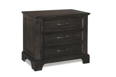 The Stafford County Wood 3 Drawer Nightstand in walnut brown is a perfect blend of style and functionality for your bedside. This nightstand is crafted from solid acacia, manufactured woods, and acacia veneers, ensuring long-lasting beauty and durability.