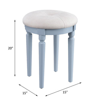 Rabila - Vanity Desk - Cream Fabric & Gray Finish