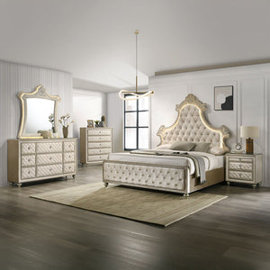  Safety Stop Included Glass Top Nightstand & Dresser Wooden Legs