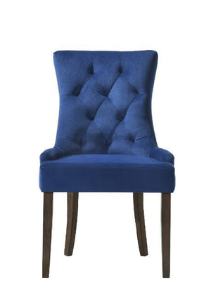 Farren - Side Chair (Set of 2) - Blue Velvet & Espresso Finish