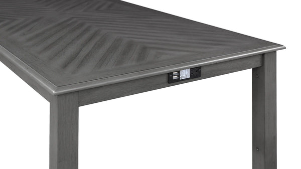Amy - 5 Piece Counter Dining Set (Table With Storage & 4 Chairs) - Gray