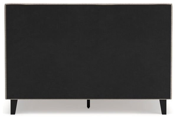 Cielden - Soft Gray - Queen Upholstered Bed with Roll Slats