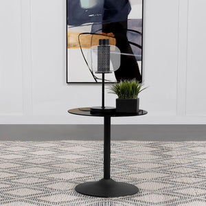  offering a sleek and durable surface. Its metal tulip base