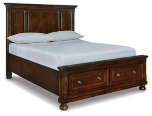 The quality craftsmanship is clear to see. The classic design elementsâ€”including bun feetâ€”are easy to love. Satisfying your taste for vintage inspiration, this queen panel storage bed is elegant without looking fussy. Two built-in drawers at the foot 