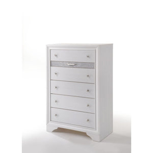 6 Drw (Jewelry Drawer w/Compartments) Drawer: GLIDE Center Metal (Kenlin, 3/4 Ext.), DOVETAIL English Front & Back, Fully Finished Inside (Full Ext. & Felt-Lined Only for Jewelry Drawer), Safety Stop, Manual Closing, Hdw: Double Pull Knobs (Handle Jewerly