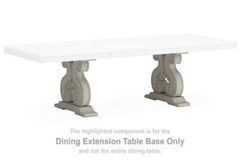 This dining extension table base is made with hardwood solids and cast resin components. Pairs with other items in the series to make a dining table kit.<br/><br/><b>Product Features</b><ul><li>Compatible with other D980 items, sold separately</li></ul><b