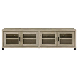 Sachin - 4-Door Engineered Wood TV Stand - Distressed Pine