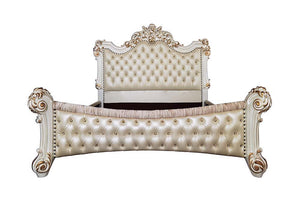  elegant hand-brushed gold is paired with an antique pearl.