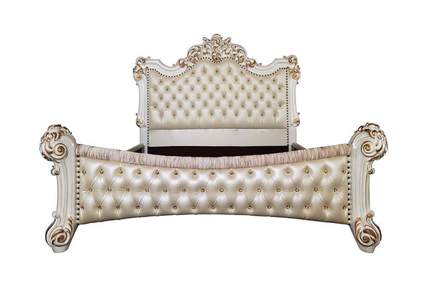  elegant hand-brushed gold is paired with an antique pearl.
