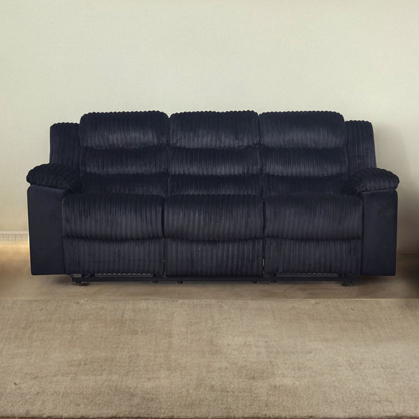 Willow - Sofa With Dual Recliner - Black