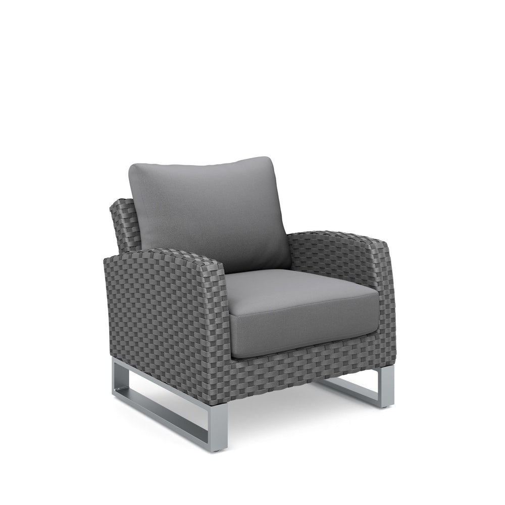 Transform your outdoor space with the Fiji Outdoor Furniture set, featuring 2 Club Chairs in Gray. Crafted with durable aluminum frames coated in a scratch-resistant powder finish, this set ensures lasting strength and style. The high density HDPE wicker 