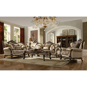 Express yourself and improve your Decor with this Latisha collection. Skillfully crafted with clean lines, beautiful curves, comfortable padded cushion, this set is a fusion of modern and classic style. It features tight back and loose seat cushion and is
