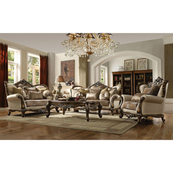 Express yourself and improve your Decor with this Latisha collection. Skillfully crafted with clean lines, beautiful curves, comfortable padded cushion, this set is a fusion of modern and classic style. It features tight back and loose seat cushion and is