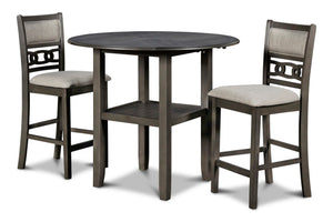  fitting into compact spaces with ease. The counter table and chair legs are crafted of