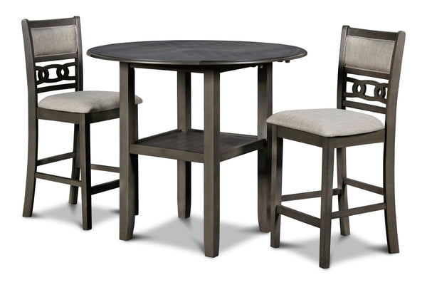  fitting into compact spaces with ease. The counter table and chair legs are crafted of