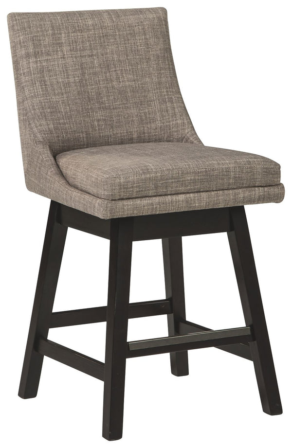 Tallenger - Light Gray - UPH Swivel Barstool (Set of 2)