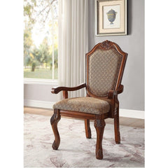 Chateau De Ville - Arm Chair (Set-2) - Brown, Dark - 29-"<br/><br/><b>Product Features</b><ul><li>Case: 2Pc/1Ctn</li><li>Finish: Fabric & Cherry</li></ul><br/>