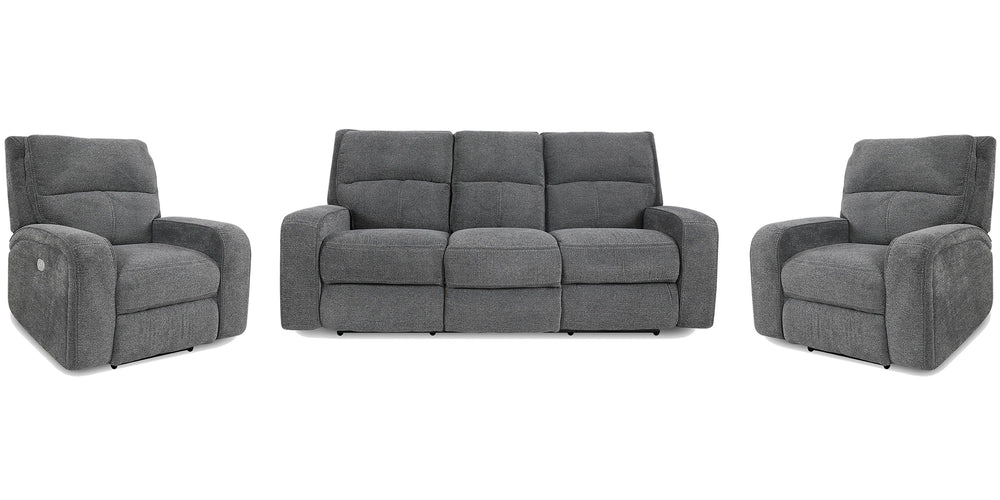 Comfort meets innovation in this inspired Power Reclining Collection. The perfect choice for creating a relaxing environment, this stylish collection features smooth motorized reclining motion and adjustable headrest at just the touch of a button.<br/><br