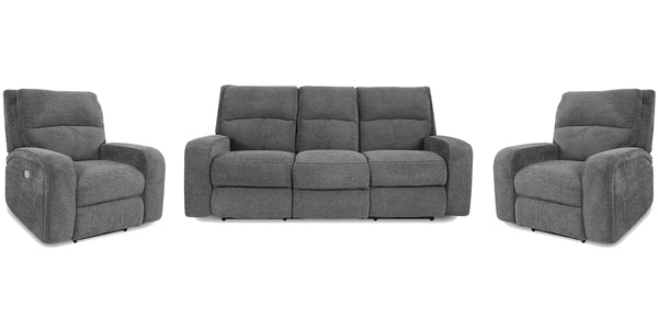 Comfort meets innovation in this inspired Power Reclining Collection. The perfect choice for creating a relaxing environment, this stylish collection features smooth motorized reclining motion and adjustable headrest at just the touch of a button.<br/><br