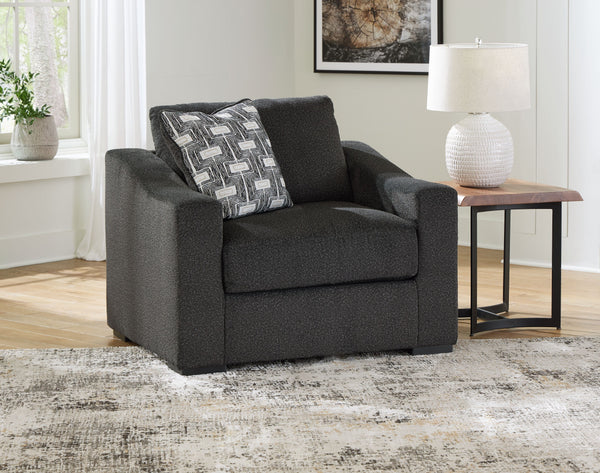  chunky upholstery adds a relaxed yet eclectic twist to the transitional look. With this exquisitely comfortab