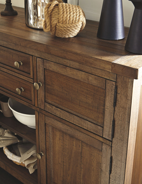 Moriville - Dark Gray - 8 Pc. - Counter Extension Table