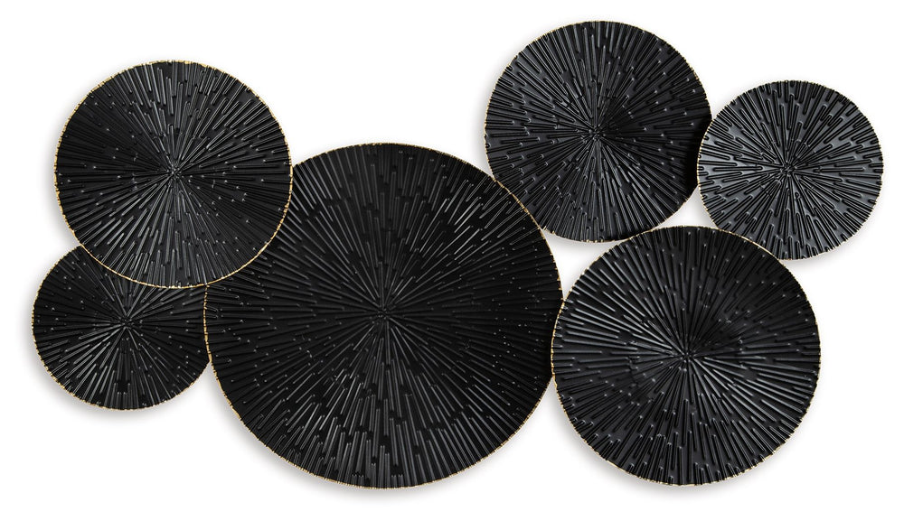 With refined craftsmanship and metal art, this wall sculpture is long lasting and timeless. The perfect combination of workmanship and aesthetics, its geometric design in a black and goldtone finish is sure to make a statement.<br/><br/><b>Product Feature