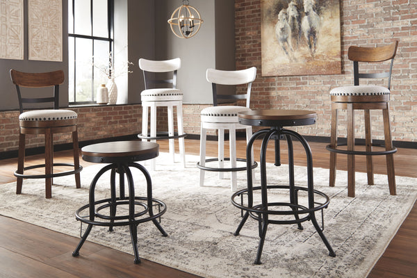 Valebeck - White - UPH Swivel Barstool