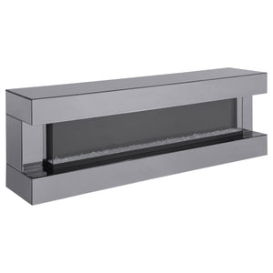 Create incredible ambiance in your living room with a modern TV stand that includes a visual flame box. It delivers realistic three-dimensional flames that offer 13 color options and adjustable brightness to create the perfect mood. The case features clea