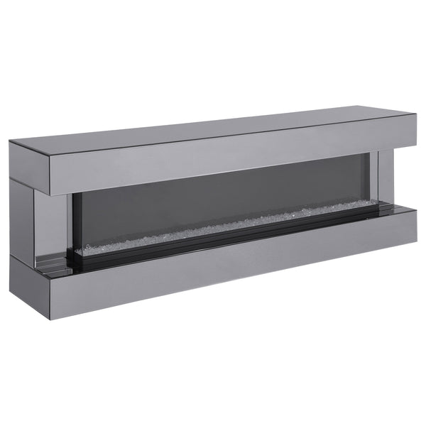 Create incredible ambiance in your living room with a modern TV stand that includes a visual flame box. It delivers realistic three-dimensional flames that offer 13 color options and adjustable brightness to create the perfect mood. The case features clea