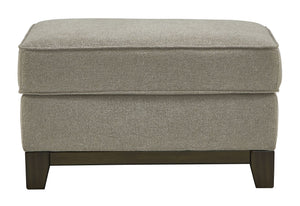  this beautifully versatile ottoman is sure to look right at home. Distinctive elements include an exposed base