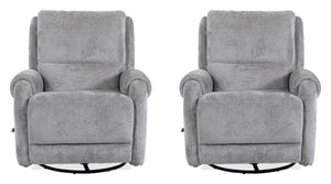 The Gentry recliner is designed for ultimate comfort and style, featuring a 360-degree swivel and a smooth, soundless glide, allowing you to effortlessly find your perfect position. Gentry has rounded curved arms generously wrapped in sumptuous padding an