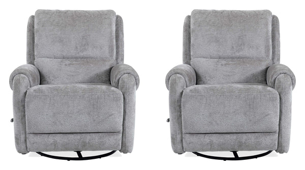 The Gentry recliner is designed for ultimate comfort and style, featuring a 360-degree swivel and a smooth, soundless glide, allowing you to effortlessly find your perfect position. Gentry has rounded curved arms generously wrapped in sumptuous padding an