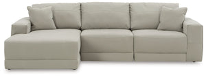 Next-Gen Gaucho - Gray - Left Arm Facing Corner Chaise 3 Pc Sectional