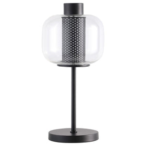 Steeped in vintage inspirations, this modern industrial table lamp is a charming choice for your nightstand or side table. Inside, a 9-watt LED bulb ensures energy efficiency and bright illumination. A metal mesh column in chic black creates depth and tex