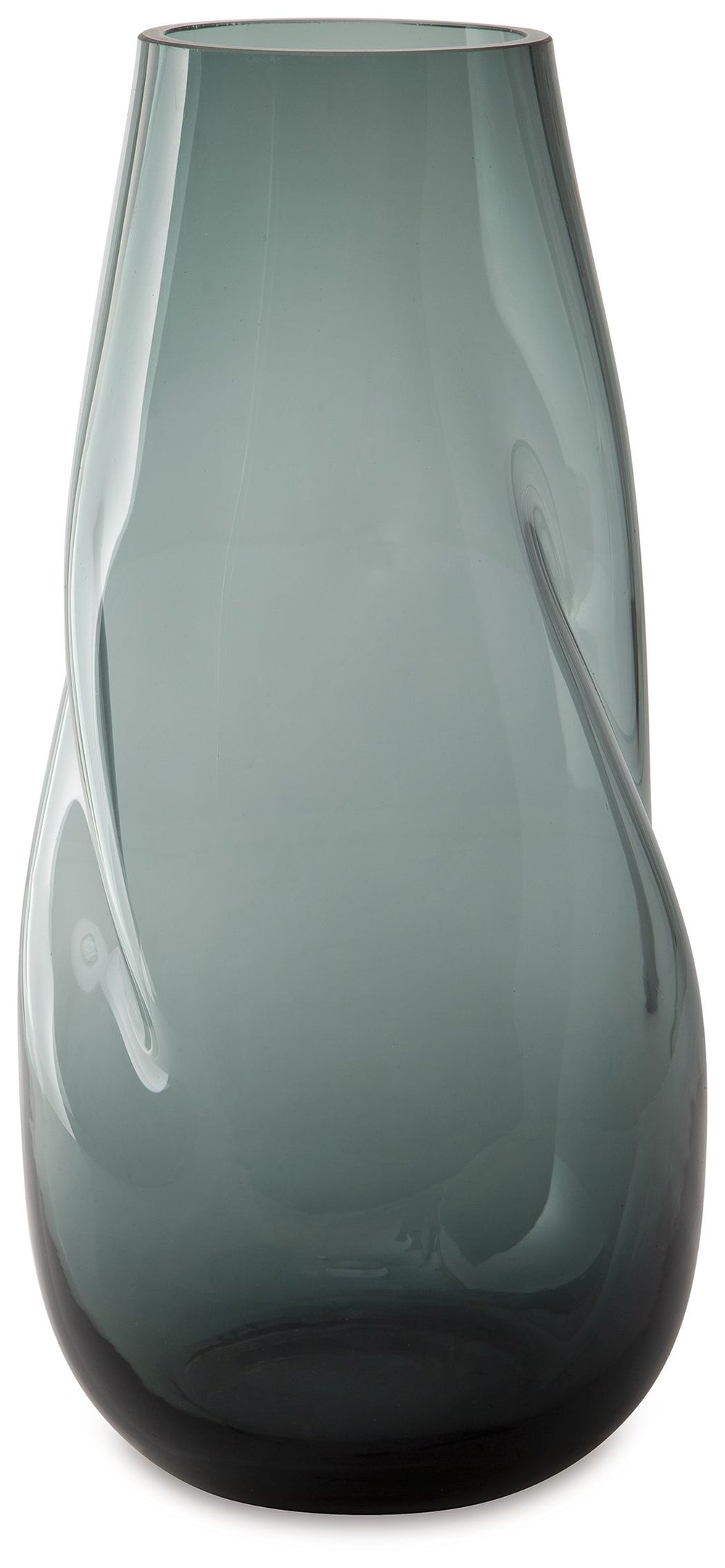 Sleek. Contemporary. Chic. This vase has an organic sense of movement, recalling seaside aesthetics with its teal glass. A stunning solo accent, it also acts as a beautiful vessel for florals and other decorative fillers. And the vase is safe for outdoor 
