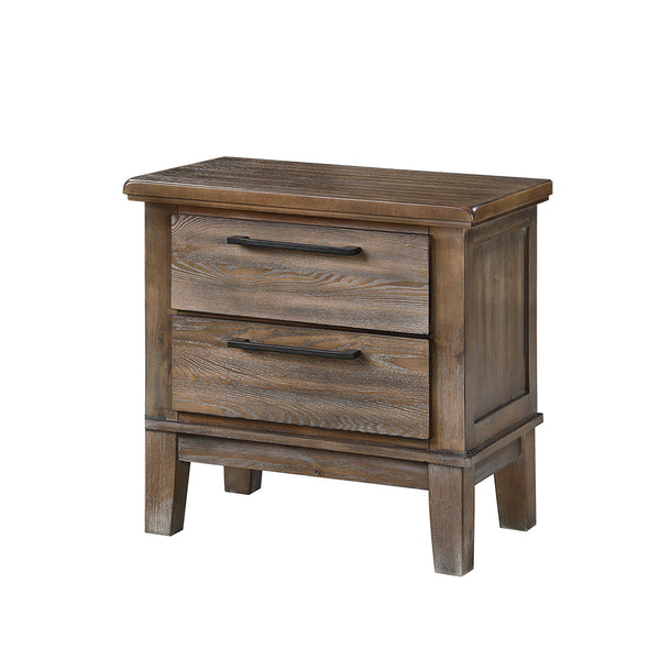The Cagney 2-Drawer Nightstand in Vintage Gray seamlessly combines durability, timeless charm, and functional elegance, making it an essential addition to any bedroom. Meticulously constructed from solid Rubberwood, premium engineered woods, and authentic