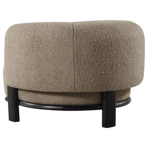 Lawler - Upholstered Barrel Back Accent Chair - Mushroom