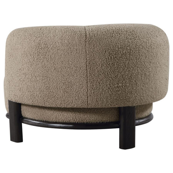 Lawler - Upholstered Barrel Back Accent Chair - Mushroom
