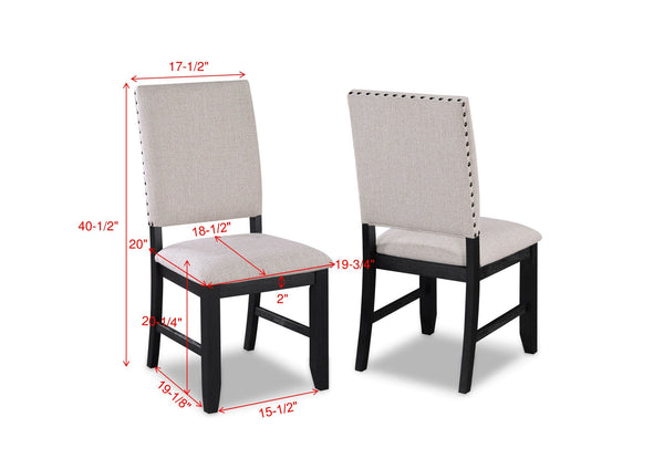 Regent - 6 Piece Dining Room Set - Charcoal Black