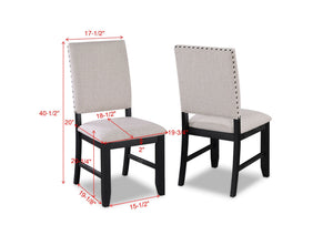 Regent - 5 Piece Dining Room Set - Charcoal Black