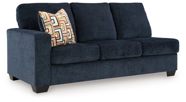 This left-arm facing sofa is made with polyester upholstery. Pairs with other items in the series to make a sectional.<br><br><b>Additional Dimensions</b><br><ul><li>Arm height: 25-"</li><li>Seat depth: 21-"</li><li>Seat height: 20-"</li><li>Top of cushio