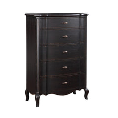5 Drw Assembled Drawer: GLIDE Side Metal (Full Ext., 45mm), DOVETAIL French Front & English Back, Felt Lined Top Drawer, Manual Close Wooden Cabriole Leg