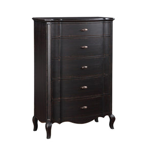 5 Drw Assembled Drawer: GLIDE Side Metal (Full Ext., 45mm), DOVETAIL French Front & English Back, Felt Lined Top Drawer, Manual Close Wooden Cabriole Leg